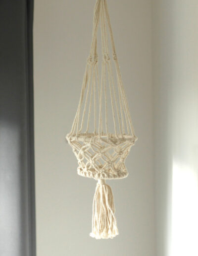 Macrame Pot Holder - Single Small Pot