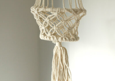 Macrame Pot Holder - Single Small Pot