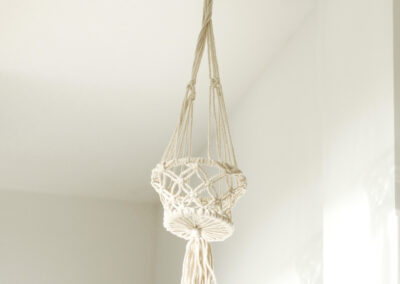 Macrame Pot Holder - Single Small Pot