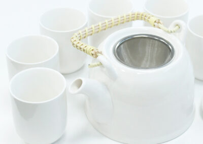 Herbal Teapot Set - Classic White