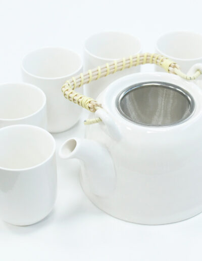 Herbal Teapot Set - Classic White