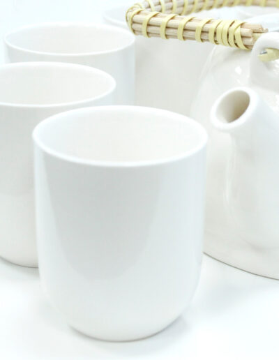 Herbal Teapot Set - Classic White