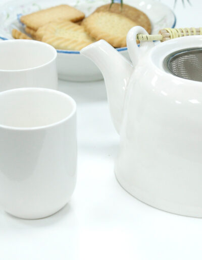 Herbal Teapot Set - Classic White