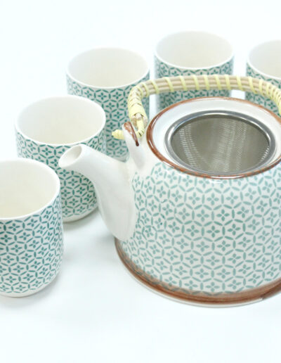 Herbal Teapot Set - Green Mosaic