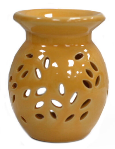 Floral Oil Burner - Orange