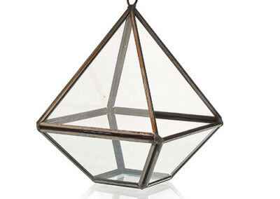 Glass Terrarium - Small Diamond