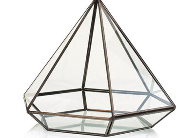 Glass Terrarium - Large Diamond