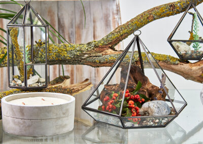 Glass Terrarium - Large Diamond