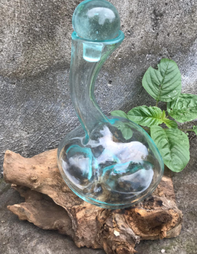 Molten Glass on Wood - Wine Decanter