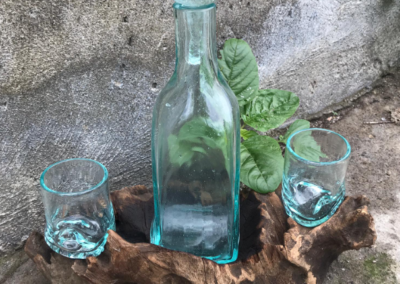 Molten Glass on Wood - Whisky Set