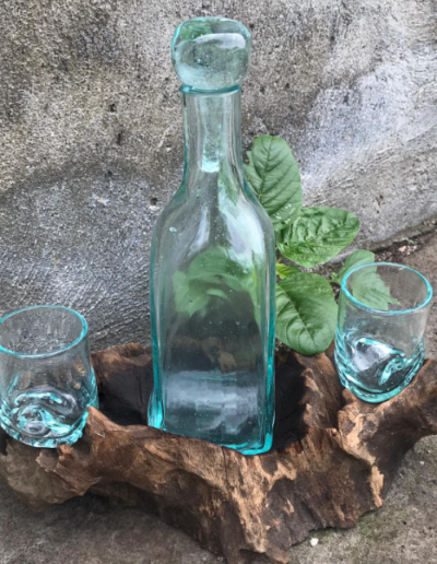 Molten Glass on Wood - Whisky Set