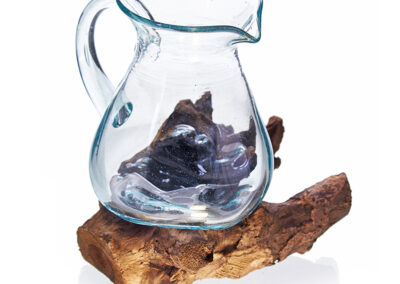 Molten Glass on Wood - Water Jug