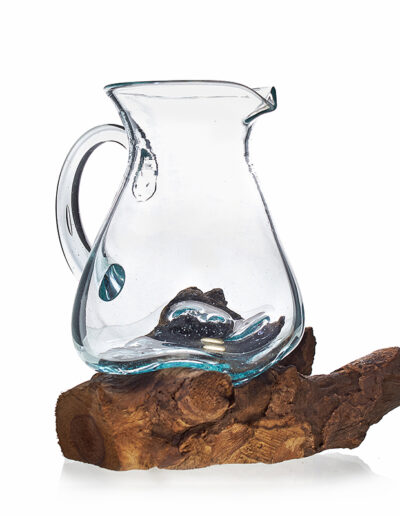 Molten Glass on Wood - Water Jug