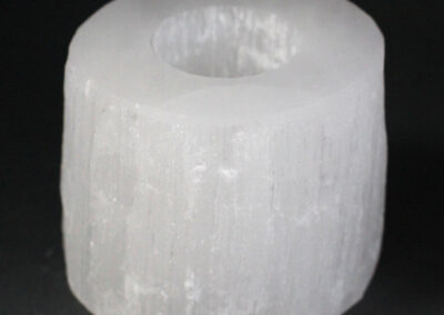 Selenite Cylinder Candle Holder