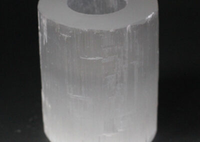 Selenite Cylinder Candle Holder