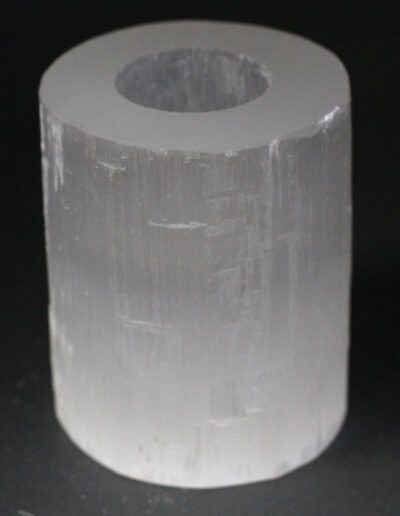 Selenite Cylinder Candle Holder