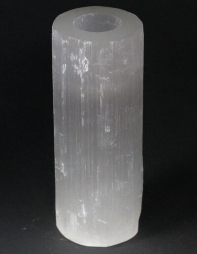 Selenite Cylinder Candle Holder
