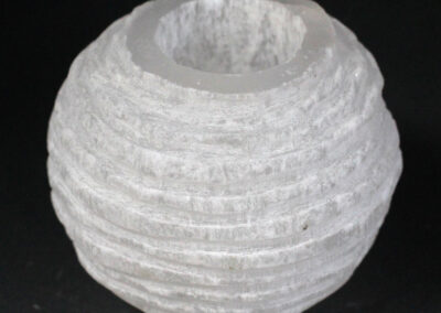 Selenite Snowball Candle Holder