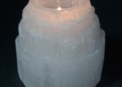 Selenite Mountain Top Candle Holder