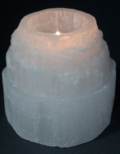 Selenite Mountain Top Candle Holder