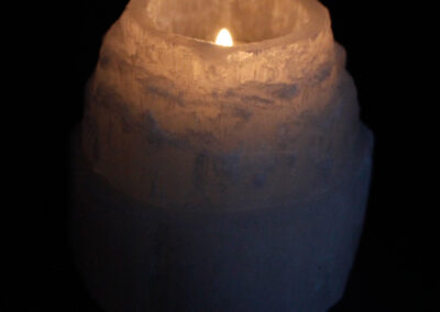 Selenite Mountain Top Candle Holder