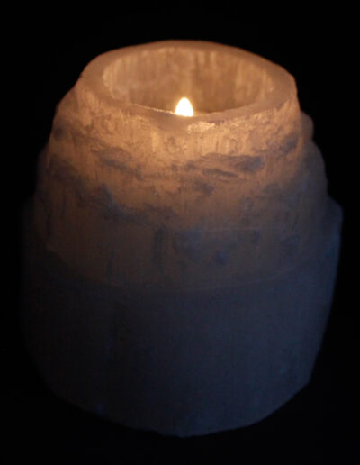 Selenite Mountain Top Candle Holder