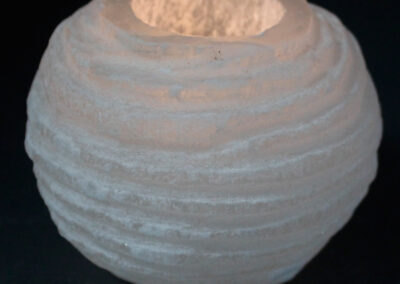 Selenite Snowball Candle Holder