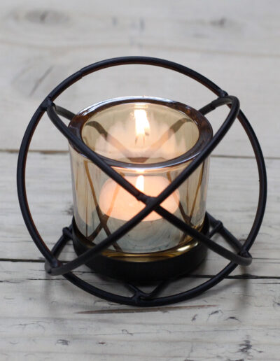 Centrepiece Iron Votive Candle Holder - 1 Cup Single Ball