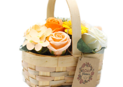 Medium Orange Bouquet in Wicker Basket