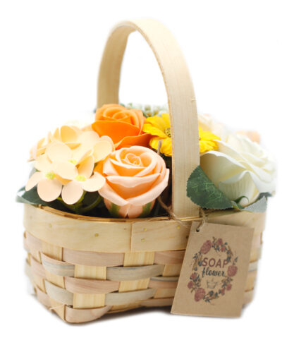 Medium Orange Bouquet in Wicker Basket