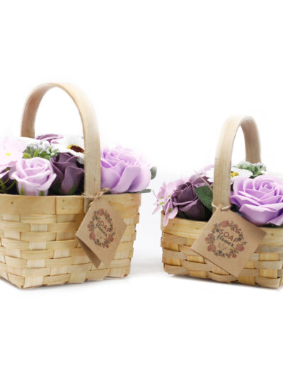 Medium Lilac Bouquet in Wicker Basket