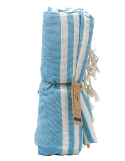 Cotton Pario Throw - Sky Blue