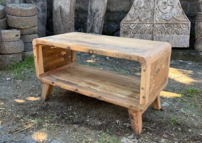 Small Round Coffee Table - Recycled Wood