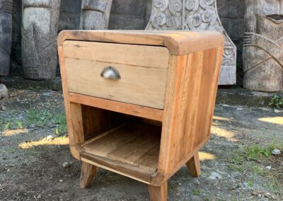 Bedside Table - Round One Draw - Recycled Wood
