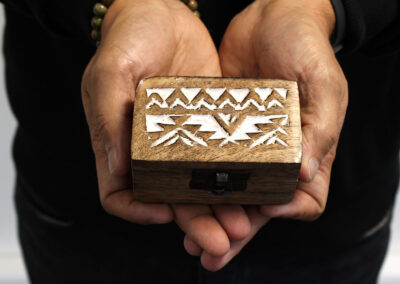 White Washed Wooden Box – Pill Box Slavic Design