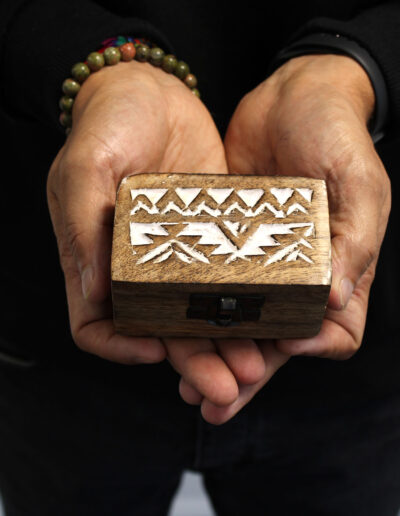 White Washed Wooden Box – Pill Box Slavic Design