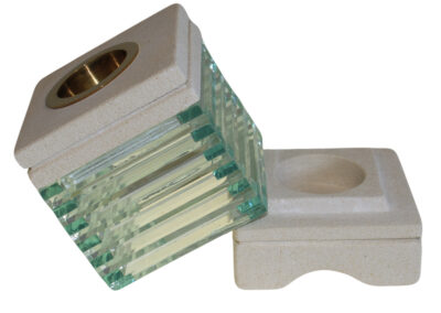 Stone Oil Burner - Square Glass Brick