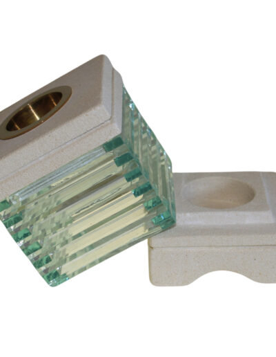 Stone Oil Burner - Square Glass Brick