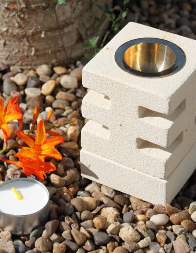 Stone Oil Burner - Abstract Cuts