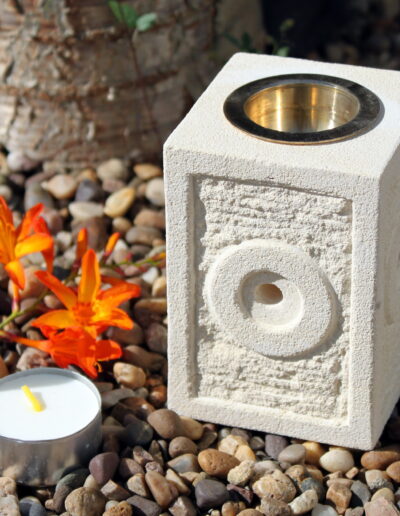 Stone Oil Burner - Square Moorish