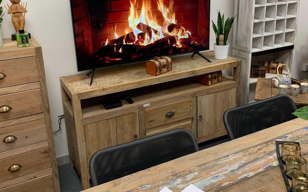 Large TV Stand - Recycled Wood