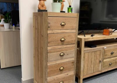 Tall set of 5 Draws - Recycled Wood