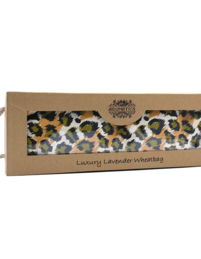 Luxury Lavender Wheat Bag in Gift Box - Night Leopard