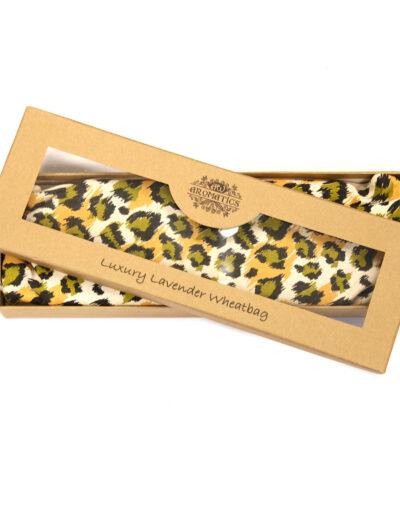 Luxury Lavender Wheat Bag in Gift Box - Night Leopard
