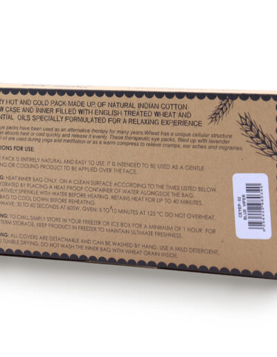 Lavender Natural Cotton and Juco Eye Pillow in Gift Box - Blue Viper