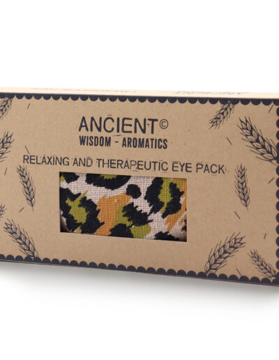 Lavender Natural Cotton and Juco Eye Pillow in Gift Box - Night Leopard
