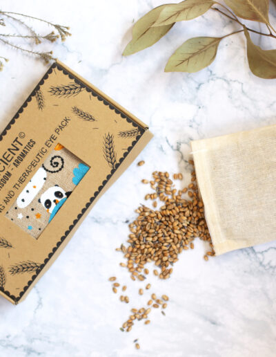 Lavender Natural Cotton and Juco Eye Pillow in Gift Box - Sleepy Panda