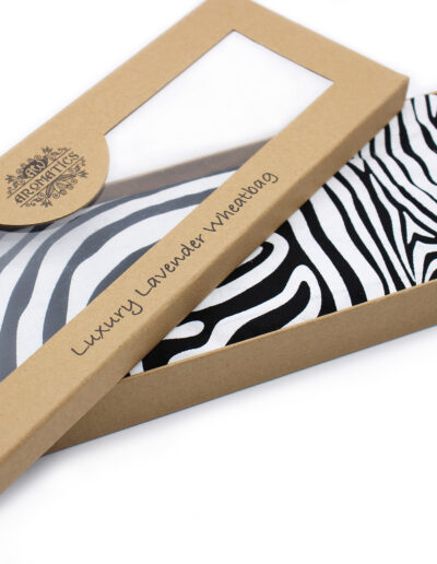 Luxury Lavender Wheat Bag in Gift Box - Zebra