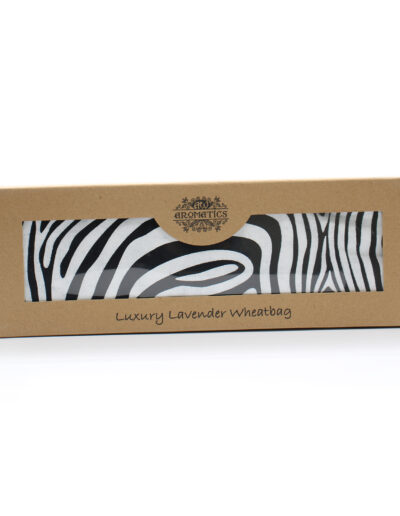 Luxury Lavender Wheat Bag in Gift Box - Zebra