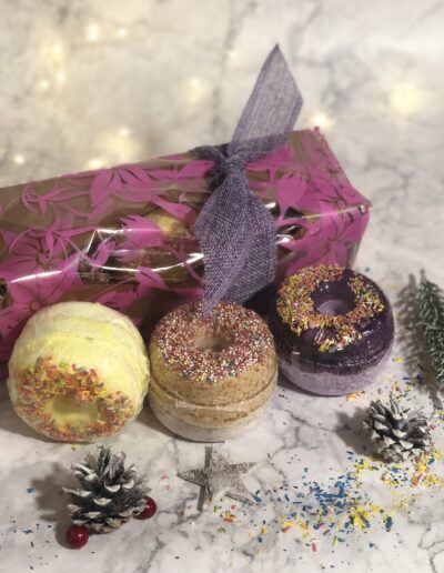 Set Of 3 Donut Bath Bombs Gift Pack Mix 2